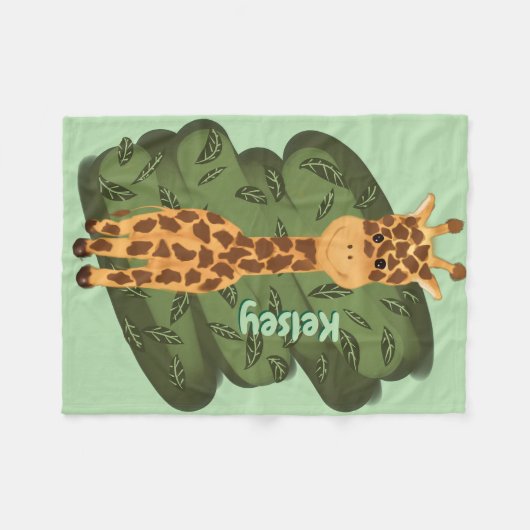 Couverture Polaire Cute Giraffe Fleece (Devant (Horizontal))