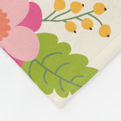 Couverture Polaire Cute Girl Pastel Motif à ressort + Monogramme (Coin)