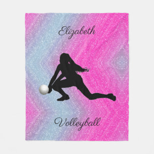 Couverture Polaire Cute Girls Volleyball Pastel Fleece Blanket