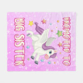 Couverture Polaire Cute Girly Magical Unicorn PROMU À Grande Soeur (Devant (Horizontal))