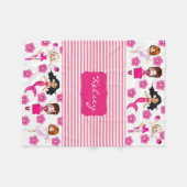 Couverture Polaire Cute & Girly Personnalisé (Devant (Horizontal))