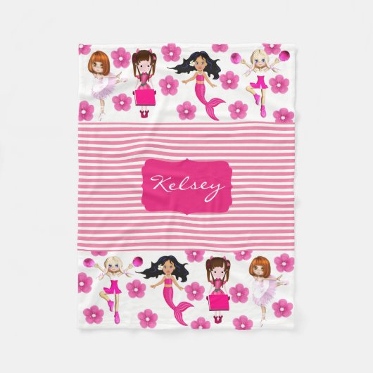 Couverture Polaire Cute & Girly Personnalisé (Devant)