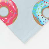 Couverture Polaire Cute Glazed Doughnut Pattern Light Blue (Coin)