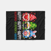 Couverture Polaire Cute Gnome Joyeuse Saint-Valentin Saint-Patrick Pâ (Devant (Horizontal))