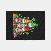 Couverture Polaire Cute Gnomes Christmas Tree Lights Gnomies Gnome Xm (Devant (Horizontal))