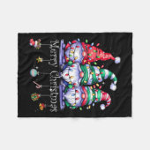 Couverture Polaire Cute Gnomes Merry Christmas Light Family Gnome Xma (Devant (Horizontal))