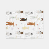 Couverture Polaire Cute Goats Farm Animals (Devant (Horizontal))