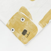 Couverture Polaire Cute Golden Labrador Retriever Chien Motif (Coin)