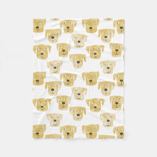 Couverture Polaire Cute Golden Labrador Retriever Chien Motif (Devant)