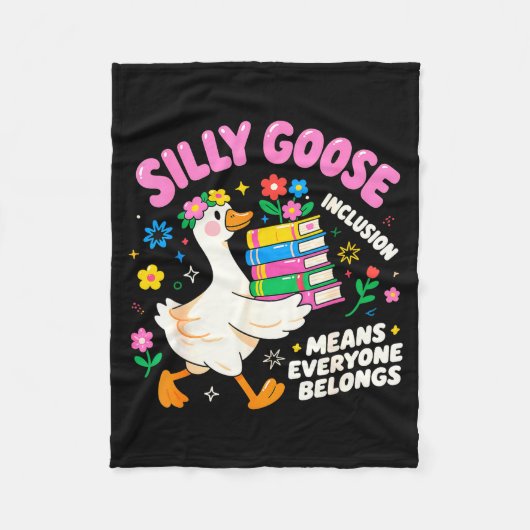 Couverture Polaire Cute Goose Inclusion Everyone Belongs Teacher Gift (Devant)