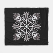 Couverture Polaire Cute goth kawaii drôle crâne Harajuku Noir (Devant (Horizontal))