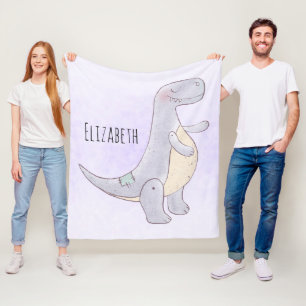 Couverture Polaire Cute Gray Tyrannosaure Rex Dinosaur Toy