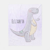 Couverture Polaire Cute Gray Tyrannosaure Rex Dinosaur Toy (Devant)