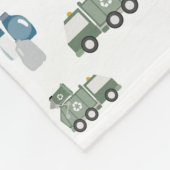 Couverture Polaire Cute Green Recycling Camion Enfants Véhicules Moti (Coin)