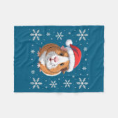 Couverture Polaire Cute Guinea G Wearing Santa Hat Christmas Premium  (Devant (Horizontal))