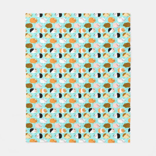 Couverture Polaire Cute Guinea Pig Pattern (Devant)