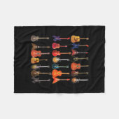 Couverture Polaire Cute Guitare Rock Et Roulez Instruments De Musique (Devant (Horizontal))