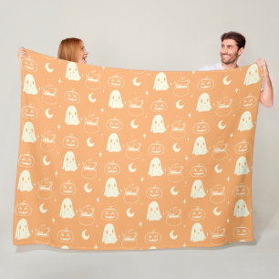 Couverture Polaire Cute Halloween Boo Ghost Motif