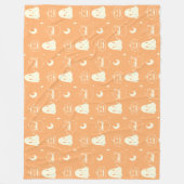 Couverture Polaire Cute Halloween Boo Ghost Motif (Devant)