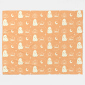 Couverture Polaire Cute Halloween Boo Ghost Motif (Devant (Horizontal))