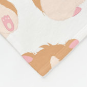 Couverture Polaire Cute Hamster Visage et Motif de semences (Coin)