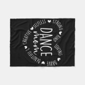 Couverture Polaire Cute Heart Dance Maman Fier Danseuse Maman Danser  (Devant (Horizontal))