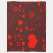 Couverture Polaire Cute Heart Modern (Devant)