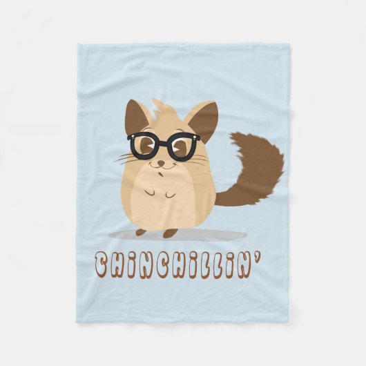 Couverture Polaire Cute Hipster Chinchilla Blanket (Devant)