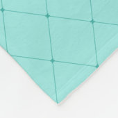 Couverture Polaire Cute Hipster Polar Bear Turquoise Faux Quilt Nom (Coin)