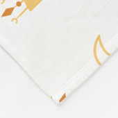 Couverture Polaire Cute jaune Boho Celestial Motif sans joint (Coin)