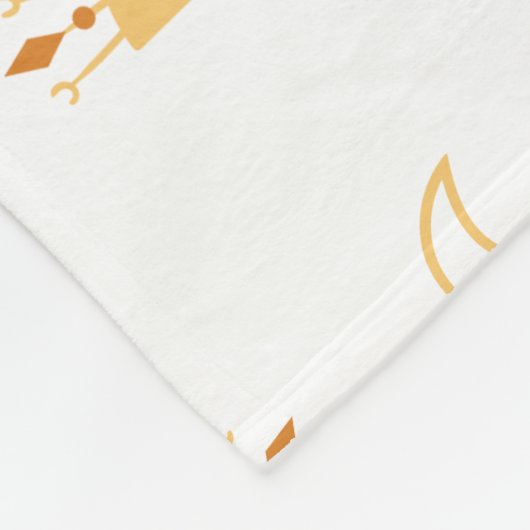 Couverture Polaire Cute jaune Boho Celestial Motif sans joint (Coin)