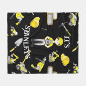 Couverture Polaire Cute Jaune Construction Camion Dépouille Toison Bl (Devant (Horizontal))