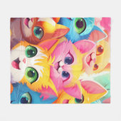 Couverture Polaire Cute Jouant Anime Kittens (Devant (Horizontal))