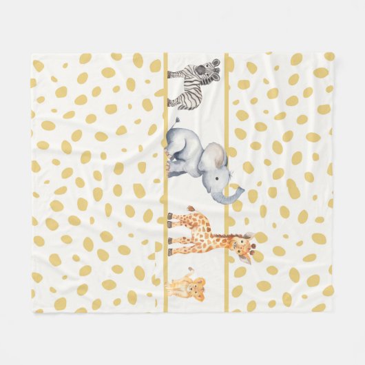 Couverture Polaire Cute Jungle (Devant (Horizontal))