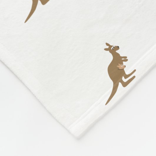 Couverture Polaire Cute Kangaroo et Joey (Coin)