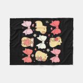 Couverture Polaire Cute Kawaii Animals And Nk Coquette Bows Aesthetic (Devant (Horizontal))