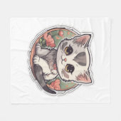 Couverture Polaire Cute Kawaii Kitten (Devant (Horizontal))