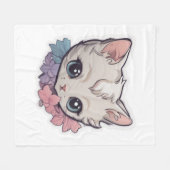 Couverture Polaire Cute Kawaii Kitten 1 (Devant (Horizontal))