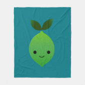 Couverture Polaire Cute Kawaii Lime (Devant)