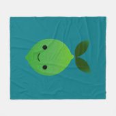 Couverture Polaire Cute Kawaii Lime (Devant (Horizontal))
