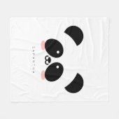 Couverture Polaire Cute Kawaii Panda| Ajouter votre nom (Devant (Horizontal))