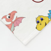 Couverture Polaire Cute Kids Dinosaur Animal Motif Aquarelle Nom (Coin)