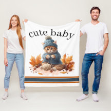 Cute Kitten Elegant Knittin' Kittens Baby Blanket