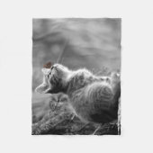 Couverture Polaire Cute Kitten et Butterfly (Devant)