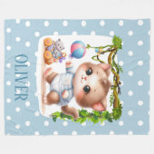 Couverture Polaire Cute Kitten Polka Point Élégant (Devant (Horizontal))