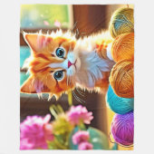 Couverture Polaire Cute Kitten Yarn (Devant)