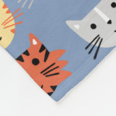 Couverture Polaire Cute Kitty Chat Bleu (Coin)