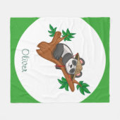 Couverture Polaire Cute Koala Wild Animal Jungle Kids Custom Name (Devant (Horizontal))