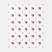 Couverture Polaire Cute Ladybug Hearts Girl Fleece Blanket (Devant)