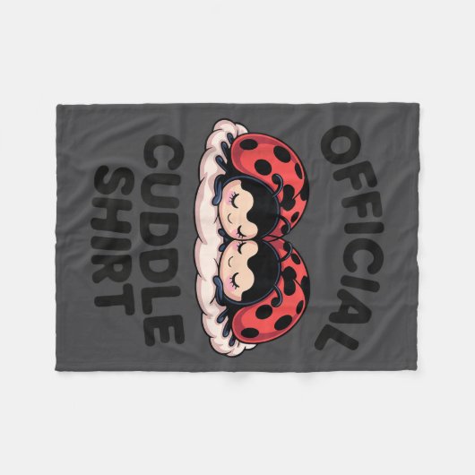Couverture Polaire Cute Ladybug Love Cuddle (Devant (Horizontal))